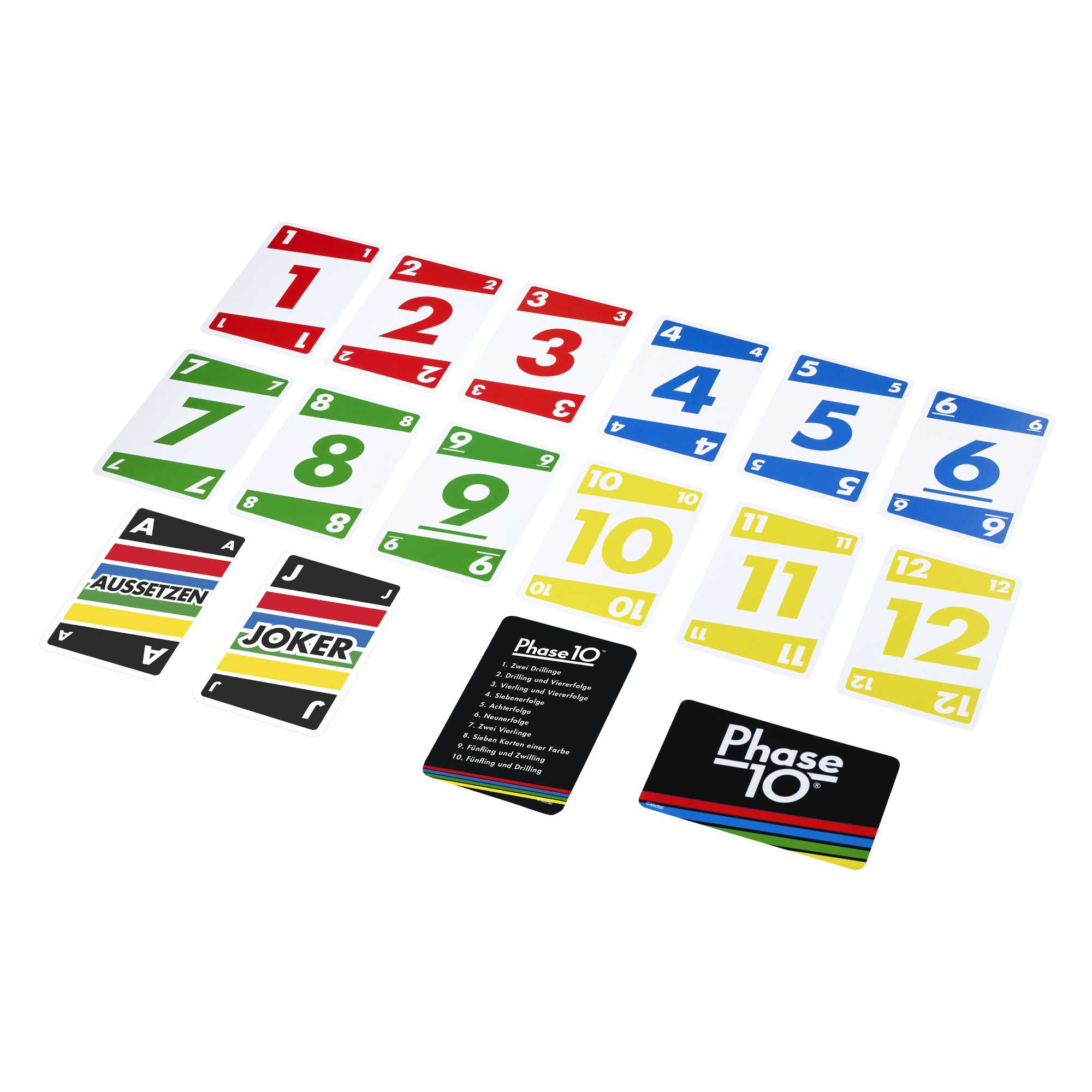 Mattel Games Phase 10 Kartenspiel für 2-6 Spieler ab 7 Jahren