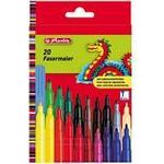 herlitz Fasermaler, 20er Karton-Etui mit Lebensmittelfarbe, Strichstärke: 2 mm, sortiert in den (8649238)