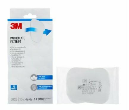 3M 5925 Partikelfilter P2 EN 143:2021, 10 Paar, Weiß
