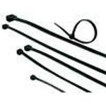 ACT Cable ties - black, length 385 mm, width 4.8 mm. Length: 385 mm Cable tie black 385/4.8mm (CT1075)