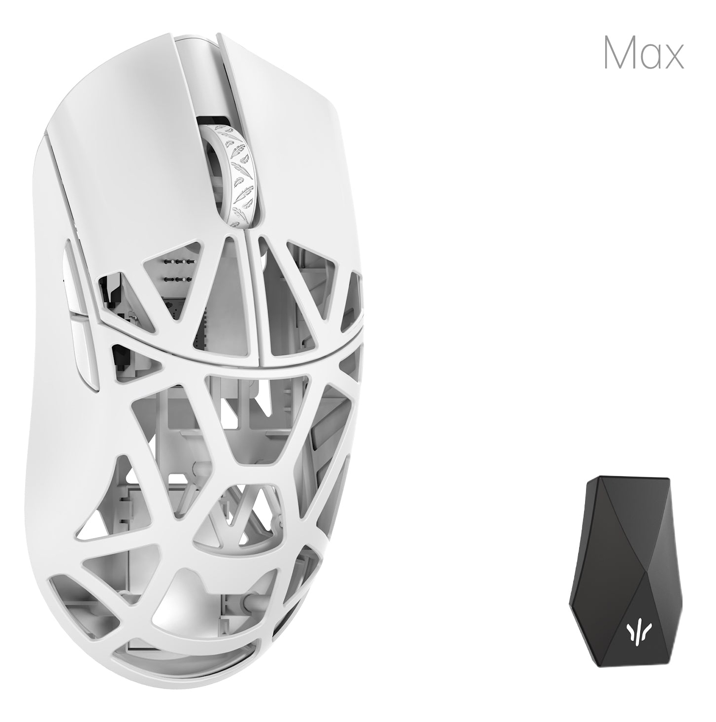 WLMouse Beast X Max Solid Sides Kabellose Gaming Maus Optisch 26000 DPI Omron Optical Switches Weiß