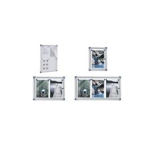Nobo Schaukasten Extraflach 9 x DIN A4 Magnetisch Abschließbar Weiß