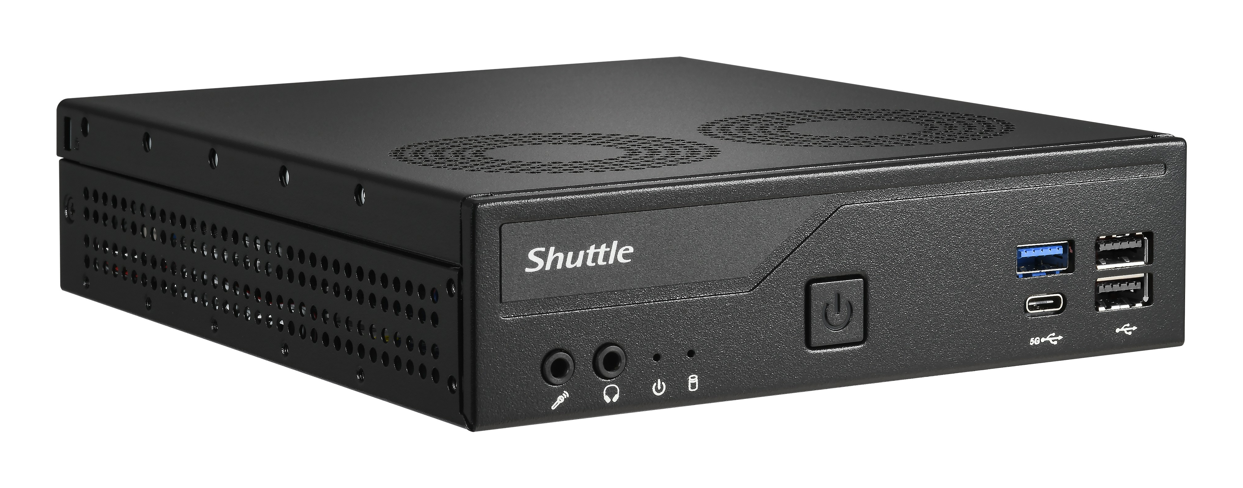 Shuttle XPC slim DH610V2 Barebone LGA 1700 DDR5 bis 96 GB Dual-LAN Slim Schwarz