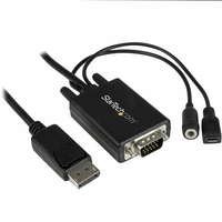StarTech.com DisplayPort to VGA Adapter Cable with Audio (DP2VGAAMM2M)