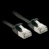 Lindy - Patch-Kabel - RJ-45 (M) bis RJ-45 (M) - 5,0m - U/FTP - CAT 6a - geformt, ohne Haken, flach - Schwarz (47484)