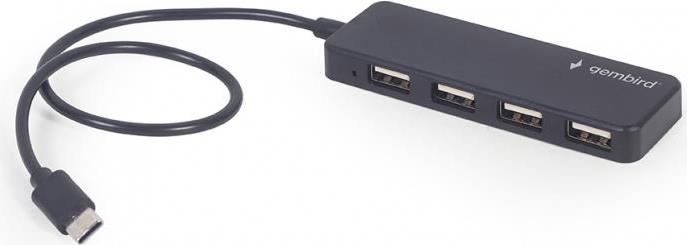 Gembird 4-Port USB Typ-C Hub, schwarz - UHB-CM-U2P4-01 (UHB-CM-U2P4-01)