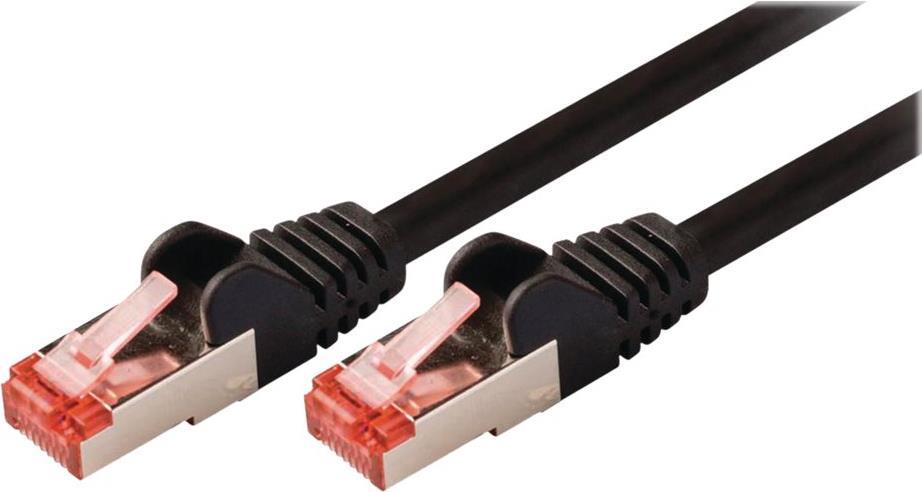 Nedis CAT6 S/FTP-Netzwerkkabel 20m, Schwarz Doppelt geschirmtes LAN/Netzwerkkabel 2x RJ45 Stecker mit RastnasenschutzKabell&aumlnge: 20m Farbe: Schwarz (CCGP85221BK200)