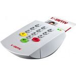 Identive SPR332 v2.0, USB, weiß Chipkartenleser (ISO 7816), USB, Tastenfeld (numerisch), inkl.: Kabel (USB), Maße (BxHxT): 70x40x120mm, Farbe: weiß (905127-1)