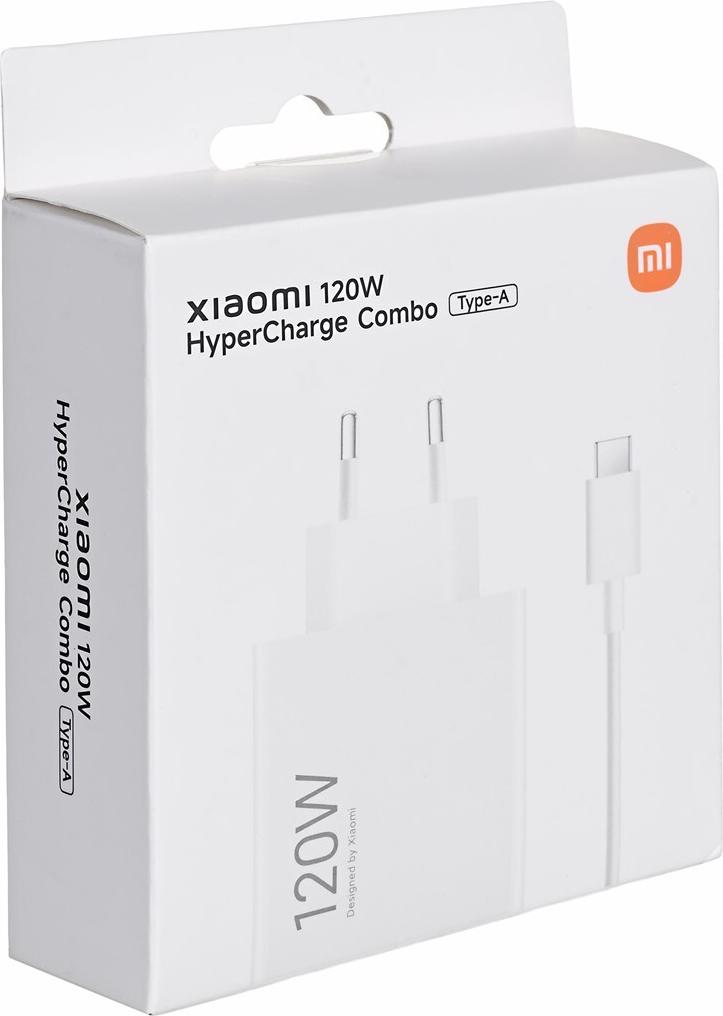 Xiaomi Hypercharge Combo 120 Watt Schnellladegerät mit USB-C Kabel Weiß