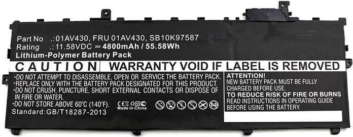 CoreParts Laptop Battery, 55Wh Li-Pol FRU01AV430 for Lenovo ThinkPad X1 Carbon 2017 (FRU01AV430-CP)