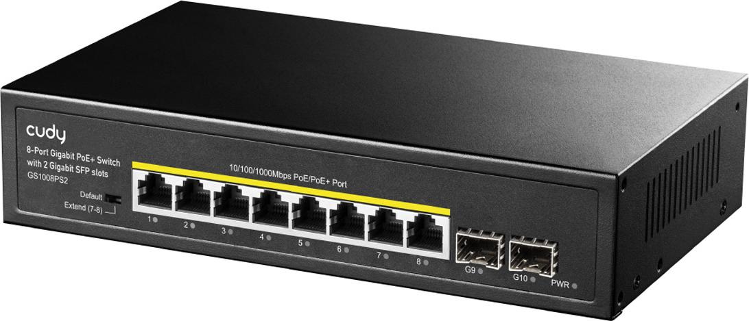Cudy GS1008PS2 Netzwerk-Switch Unmanaged 8-Port Gigabit PoE+ Schwarz
