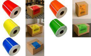 rillprint Rollenetiketten Zebra, 102 x 152 mm, orange orangenes Thermopapier, permanent, für Zebra Drucker, - 1 Stück (67842)