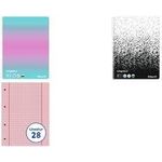 Pelikan Collegeblock Color Edition, DIN A4, schwarz / weiß mit 2 Rändern, 80 Blatt, 70 g/qm, holzfrei, 4-fach gelocht, - 1 Stück (400197021)