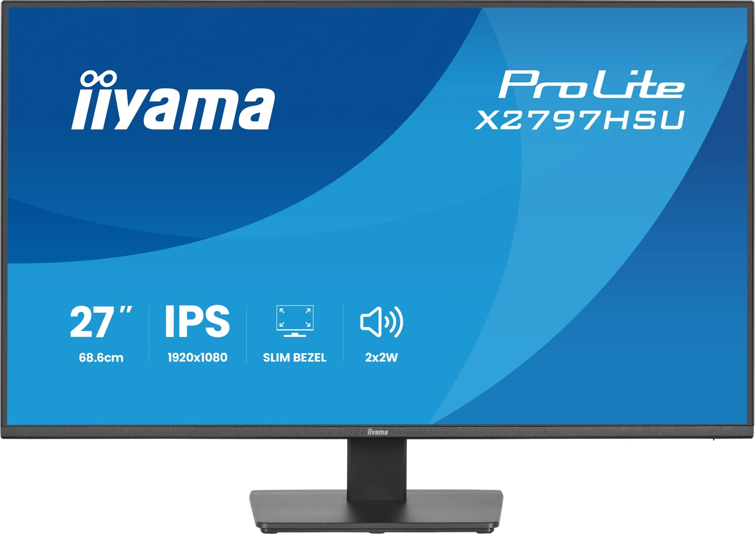 Iiyama ProLite X2797HSU-B1 27" Full HD IPS Office-Monitor, 120Hz, 4ms, HDMI/DP, USB-Hub (X2797HSU-B1)