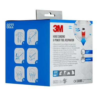 3M Cool Flow 8822 FFP2 NR D Atemschutzmaske Halbmaske 5 St. Weiß