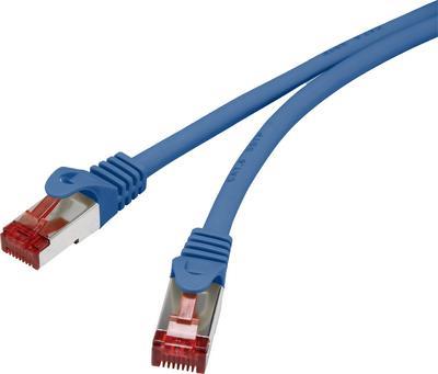 Renkforce RF-4737384 RJ45 Netzwerkkabel, Patchkabel CAT 6 S/FTP 15.00 cm Blau mit Rastnasenschutz, vergoldete Steckkontakte, Flammwidrig 1 St. (RF-4737384)