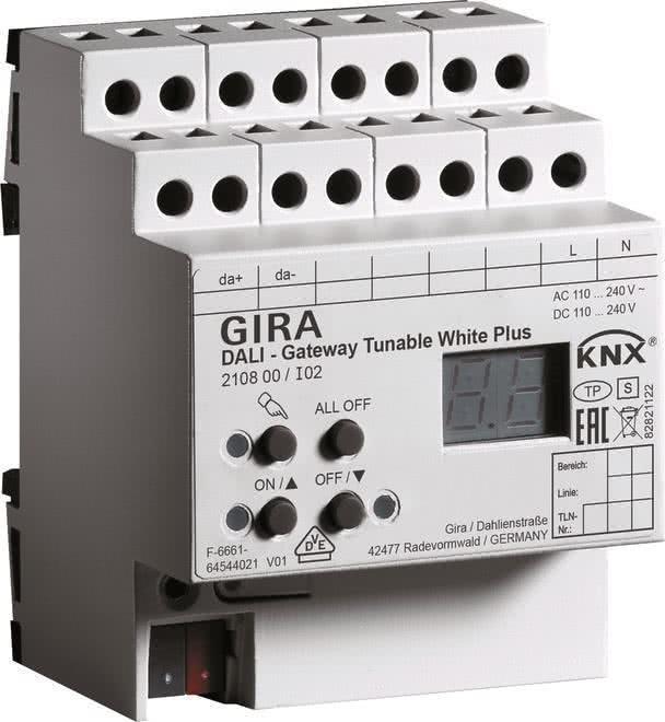 GIRA DALI-Gateway Tunable WH Plus 210800 KNX REG
