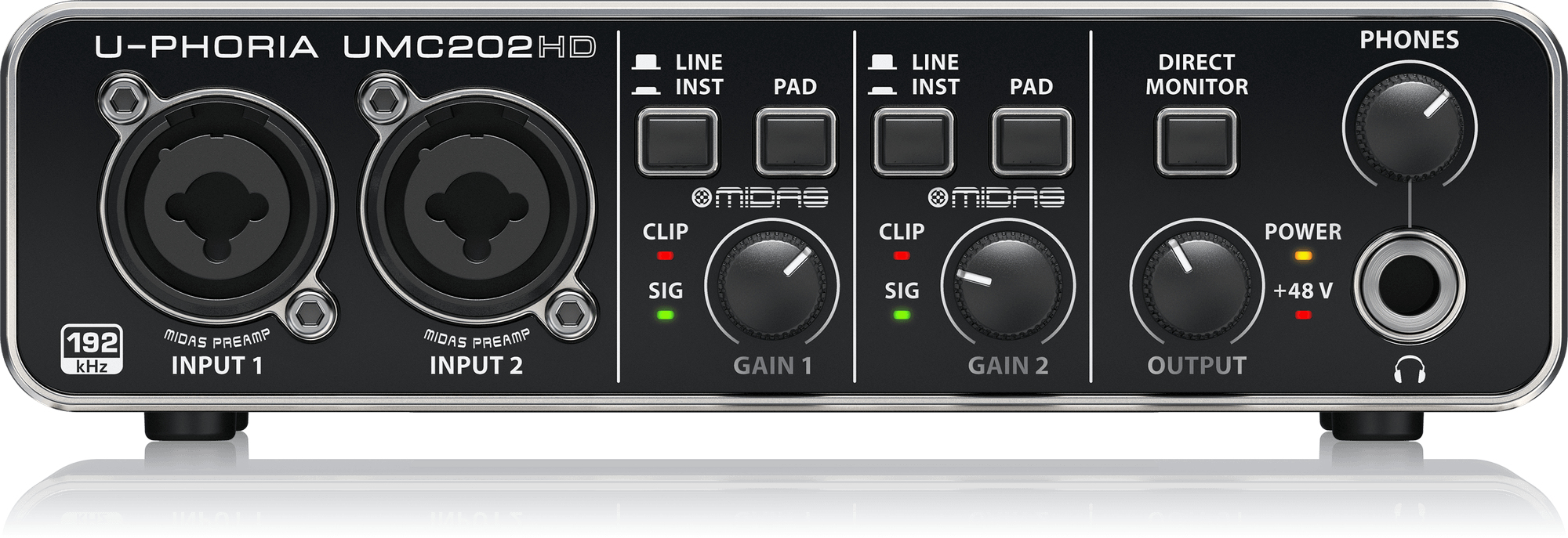 Behringer UMC202HD USB Audio-Schnittstelle 24-bit/192kHz Schwarz