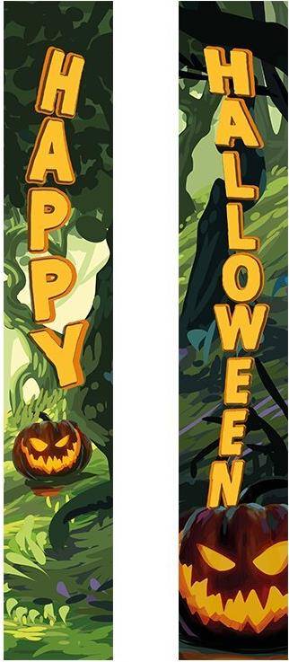 EUROPALMS Halloween Banner, Geisterwald, 2er-Set, 30x180cm (80164207)