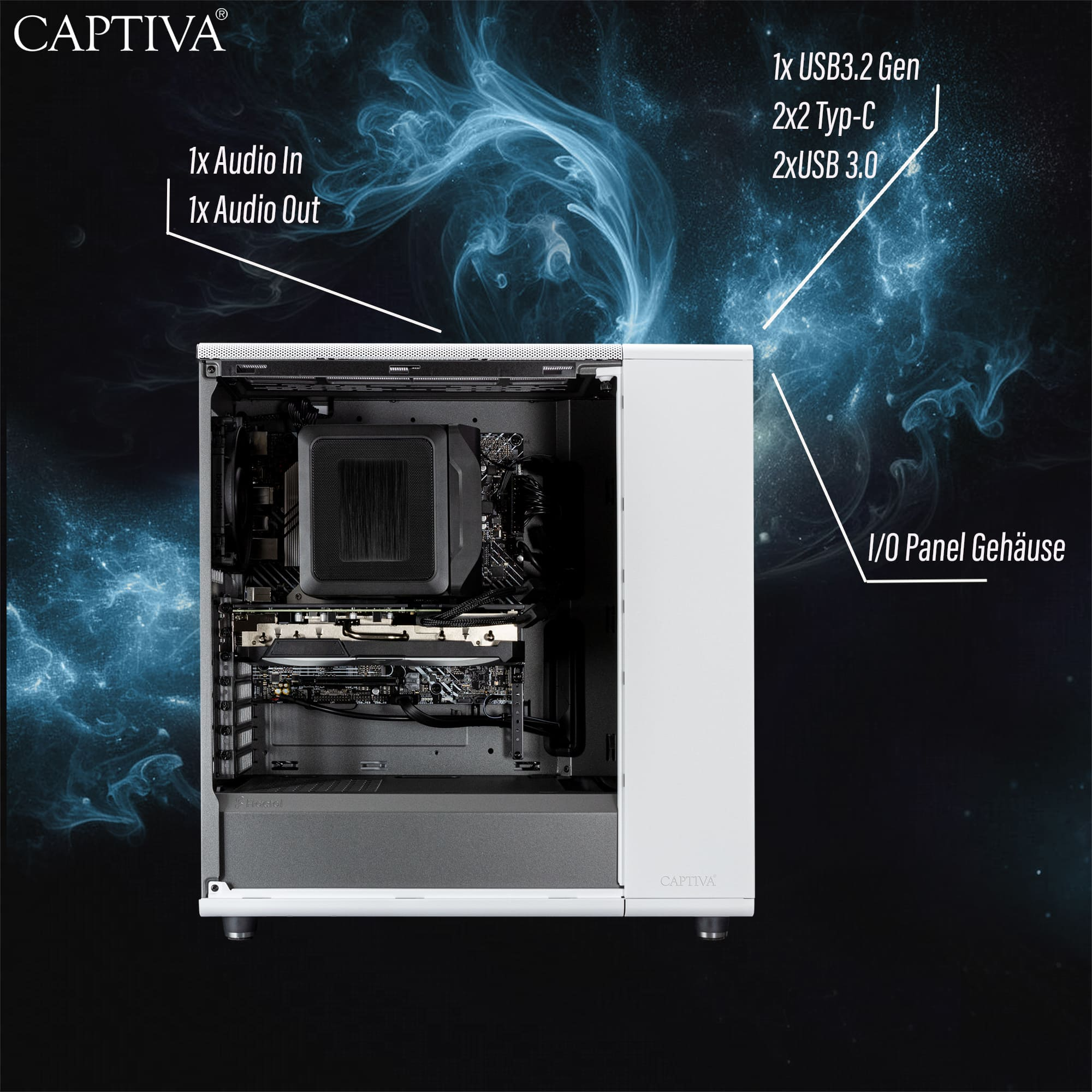 CAPTIVA Workstation I79-953 Intel Core i7 64 GB RAM 1 TB SSD Weiß