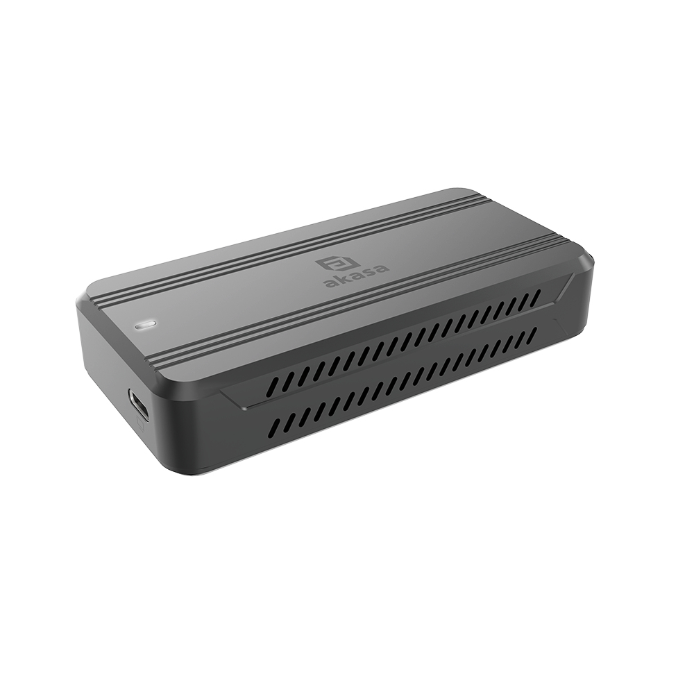 Akasa AK-ENU4M2-01 Externes M.2 NVMe SSD-Gehäuse USB Typ-C USB4 Schwarz