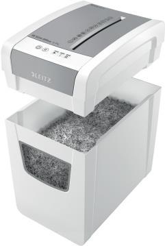 Esselte Leitz Aktenvernichter IQ Slim Office P4/12 Blatt/DC-Motor/weiß - LEITZ 8098-00-00 Slim Office S (80980000)