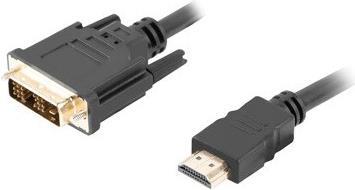 Lanberg CA-HDDV-10CC-0030-BK Videokabel-Adapter 3 m HDMI Typ A (Standard) DVI-D Schwarz (CA-HDDV-10CC-0030-BK)