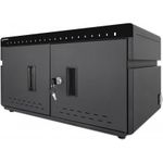 MANHATTAN 20-Port Ladeschrank 360 W 20 USB-C PD-Ports, geräumige Fächer für Handys und Tablets, 360 W gesamt, bis zu 3 A/18 W pro Port, abschließbare Doppeltür, Überspannungsschutz, leiser Lüfter, Metallgehäuse, schwarz (715959)