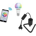 EUROLITE Set LED E27 RGB/WW/CW WiFi + Triangle Fassung schwarz (20000947)