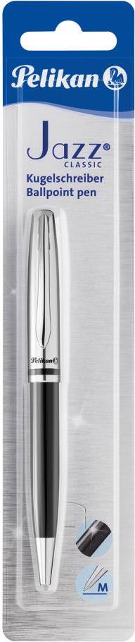 Pelikan Jazz Classic Schwarz Clip-on retractable ballpoint pen Medium 1 Stück(e) (807098)