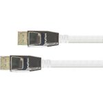 Anschlusskabel DisplayPort 1.2, 4K / UHD @60Hz, Vollmetallstecker, vergoldete Kontakte, OFC, Nylongeflecht weiß, 10m, PYTHON® Series (GC-M0200)