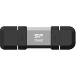 Silicon Power SP256GBUC3C51V1S USB-Stick 256 GB USB Type-A / USB Type-C 3.2 Gen 1 (3.1 Gen 1) Schwarz, Silber (SP256GBUC3C51V1S)