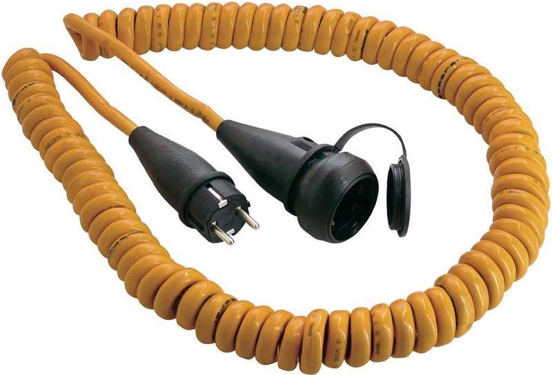 as-Schwabe 70415 Stromkabel Orange 5 m Netzstecker Typ E+F Netzstecker Typ F (70415)