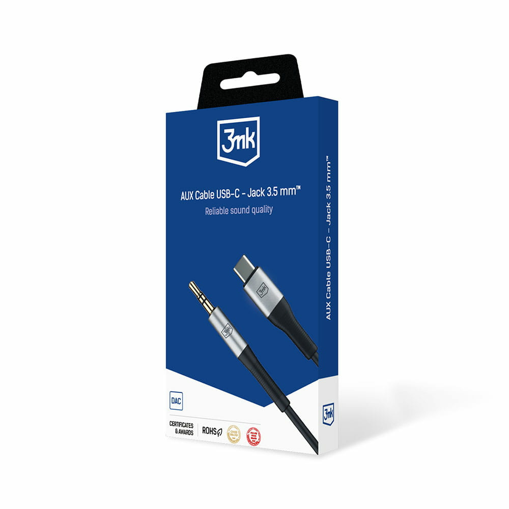 3MK AUX Kabel USB 1 m Schwarz