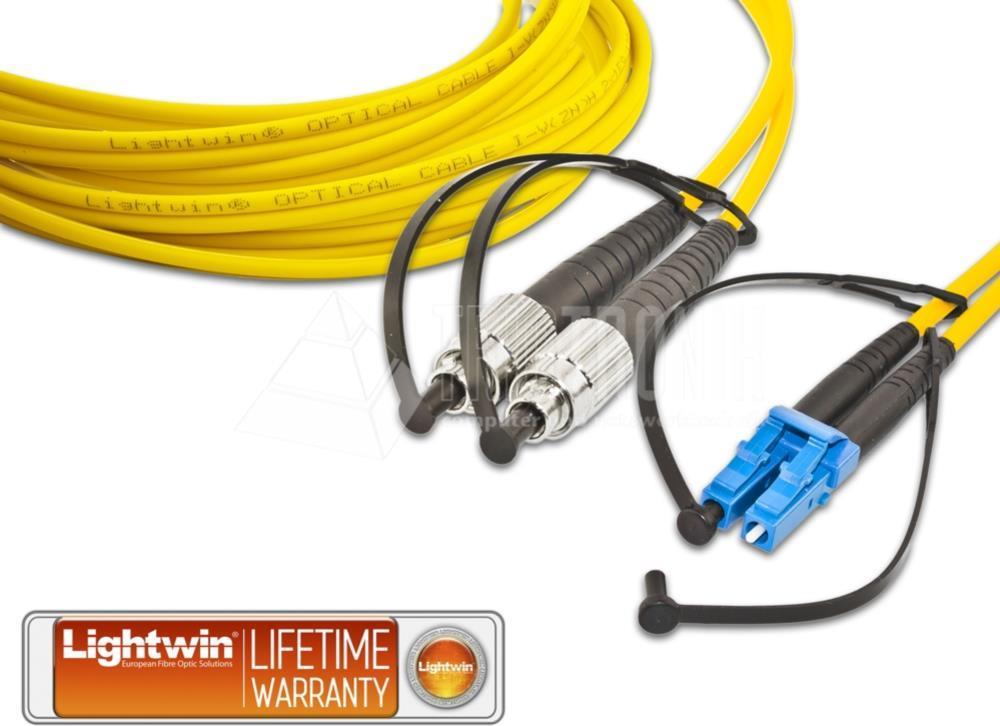 Lightwin LDP-09 FC-LC 1.0 Glasfaserkabel 1 m 2x FC 2x LC OS2 Gelb (LDP-09 FC-LC 1.0)