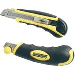 Brüder Mannesmann Universalmesser mit Softgrip autom. Klingennachführung 60100 Cutter Messer (60100)