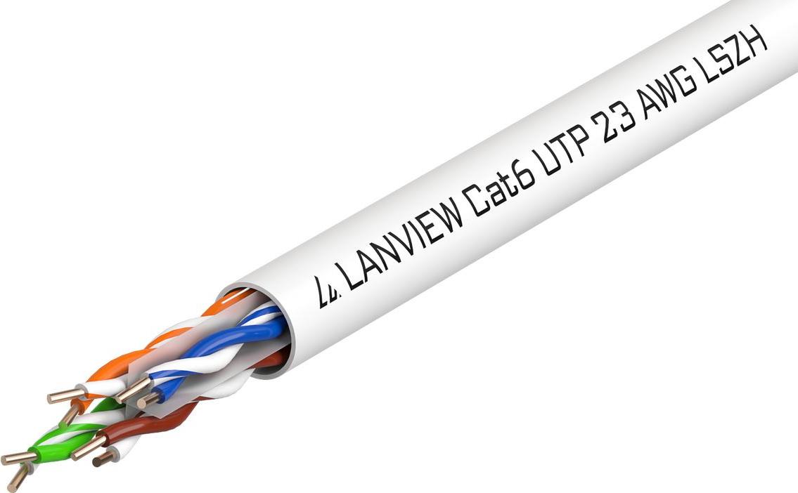 Lanview LVN122112. Kabellänge: 305 m, Kabelstandard: Cat6, Kabelschirmung: U/UTP (UTP), Datenübertragungsrate: 10000 Mbit/s (LVN122112)