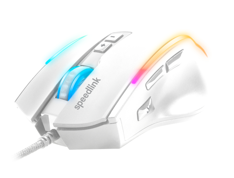 SPEEDLINK DECUS Gaming-Maus USB 12800 DPI Optisch 6 Tasten Weiß