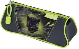 herlitz Schlamper-Etui Dreikant "Wild Panther" aus Polyester, 1 Fach mit Reißverschluss, Dreikantform, - 1 Stück (400205919)