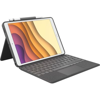 Logitech Combo Touch für iPad Air (3. Generation) und iPad Pro 10.5" Tastatur-Case mit Trackpad, kabelloser Tastatur und Smart Connector-Technologie - Graphite