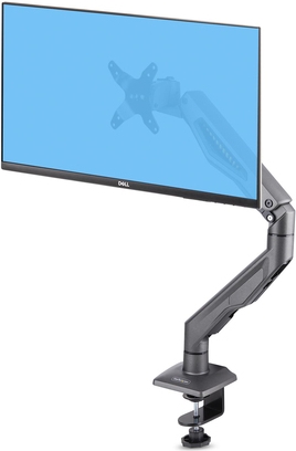 StarTech.com Desk Mount Monitor Arm, Up To 32" Display, C-Clamp, TAA (H1M1AG2-MONITOR-ARM)