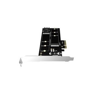 ICY BOX IB-PCI209 PCI-Karte unterstuetzt 2x M.2 SSD zu SATA III und PCIe x4 Host (60093)