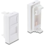 Delock Easy 45 H-Modulblende für Keystone Modul 1 Port mit Staubschutzklappe 22.5 x 45 mm (81494)