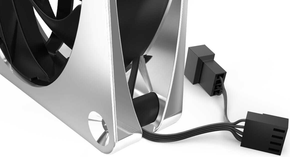 Alphacool Apex Stealth Metall Gehäuselüfter 120 mm 400–3000 RPM Chrom