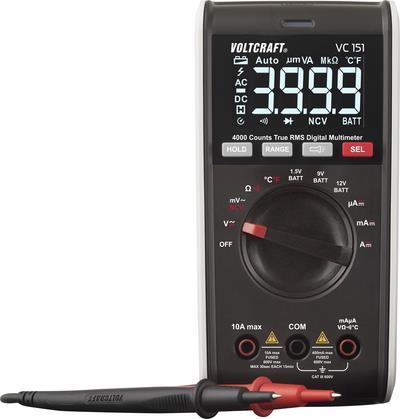 VOLTCRAFT VC151 Hand-Multimeter kalibriert (ISO) digital CAT III 600 V Anzeige (Counts): 4000 (VC-12922605)