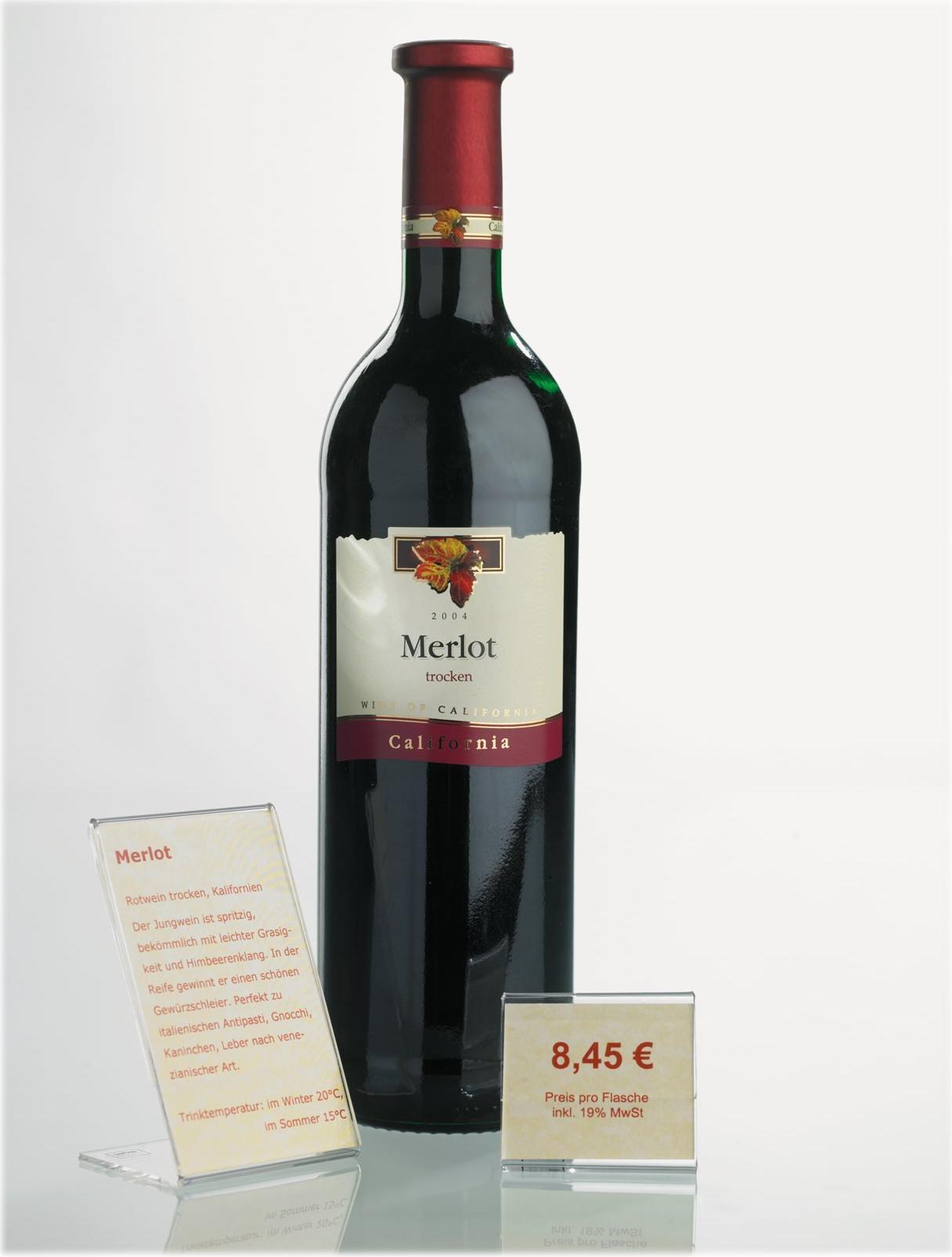 Sigel Info-/Preisaufsteller PA107 90 x 60 mm Acryl Transparent