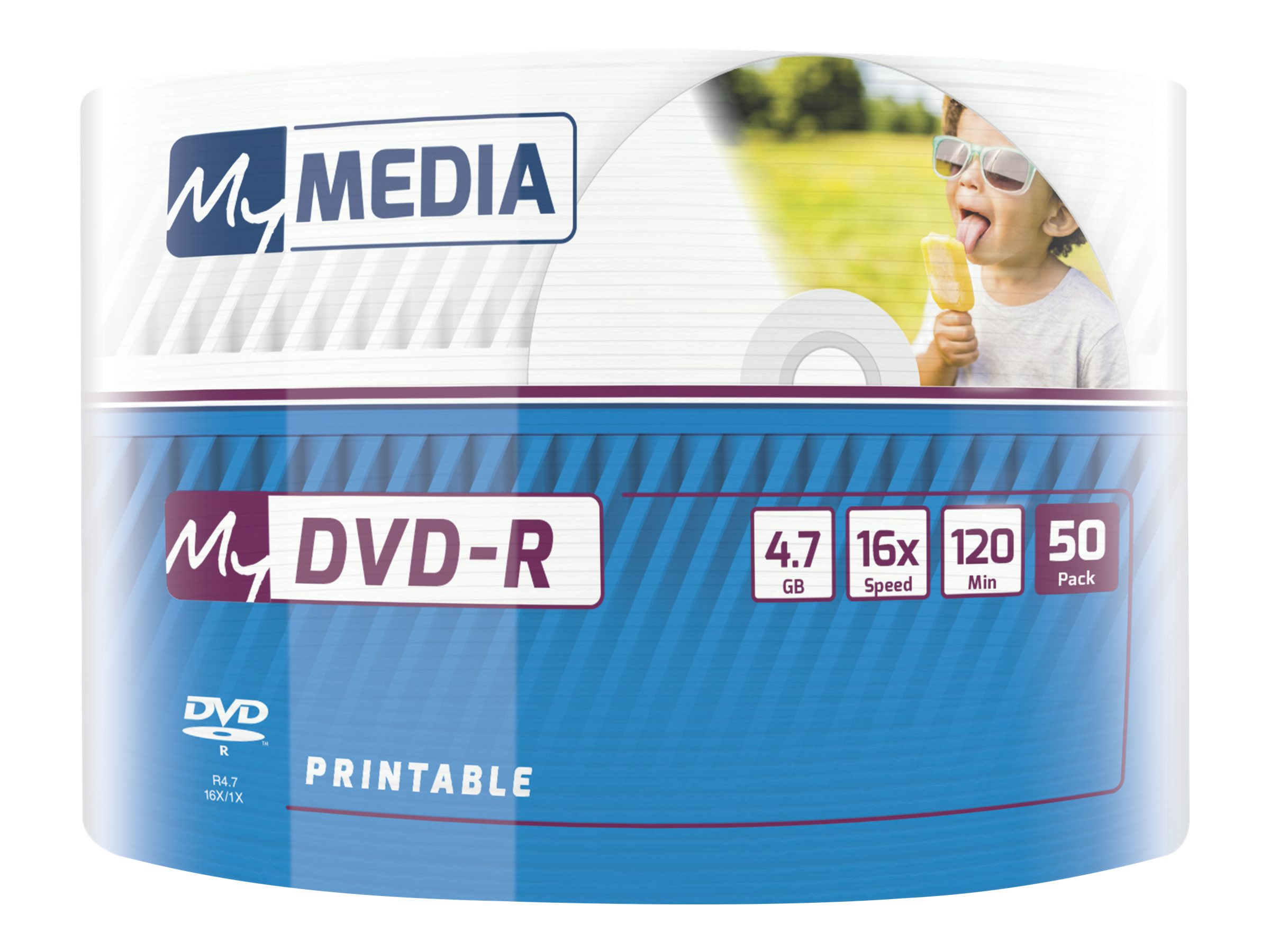 MyMedia My DVD-R 50 Stück 4,7 GB 16x Printable Weiß