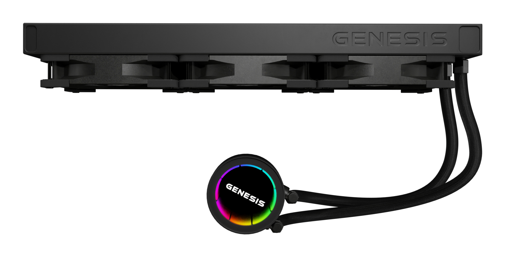 Genesis Hydria 360 ARGB AiO CPU-Wasserkühlung 360 mm 3x 120 mm Lüfter Schwarz
