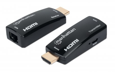 Manhattan 1080p HDMI over Ethernet Extender Kit 60 m Cat6 Schwarz