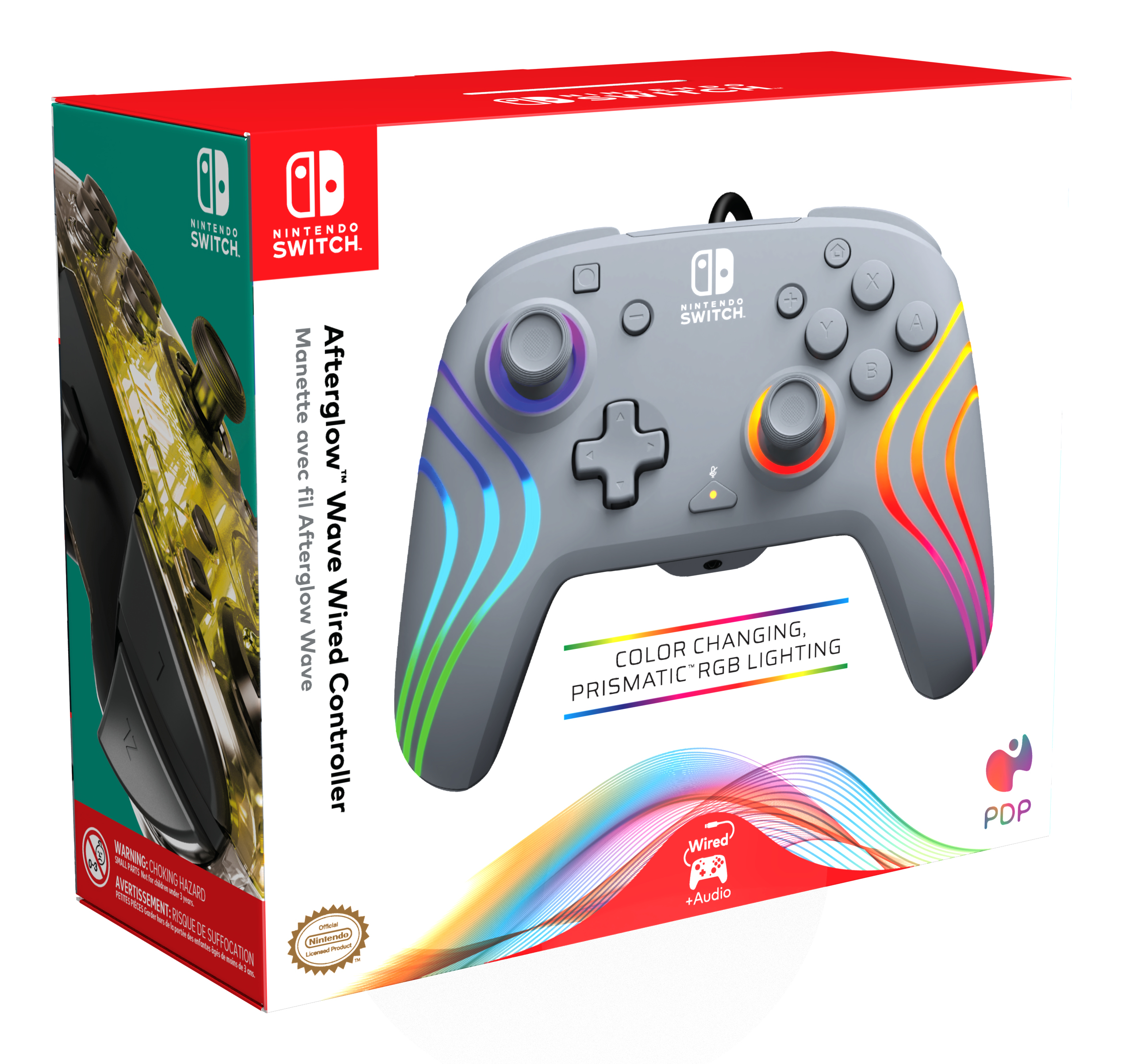 PDP Afterglow Wave Gamepad Grau